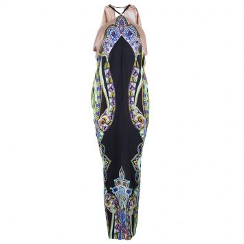 Pre Owned Etro Multicolor Silk Maxi Dress S