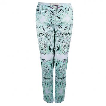 Pre Owned Etro Printed Tapered Pants L