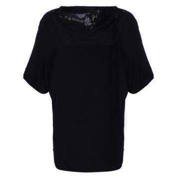مملوكة مسبقًا Etro Black Silk and Sequins Top M