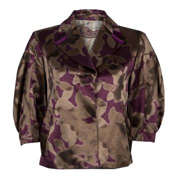 Pre Owned Etro Purple/Bronze Floral Blazer M