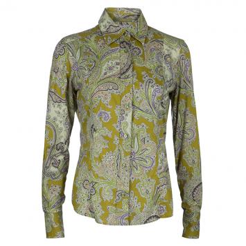 Pre Owned Etro Yellow Printed Blouse M