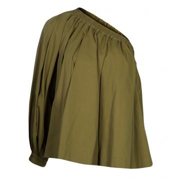 Pre Owned Etro Khaki One Shoulder Top S