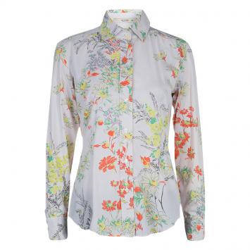 Pre Owned Etro Multicolor Floral Print Long Sleeve Buttondown Shirt M