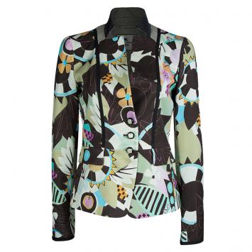 Pre Owned Etro Multicolor Printed Fitted Blazer M