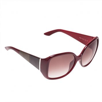 Pre Owned Fendi Pequin Red 5254 Sunglasses