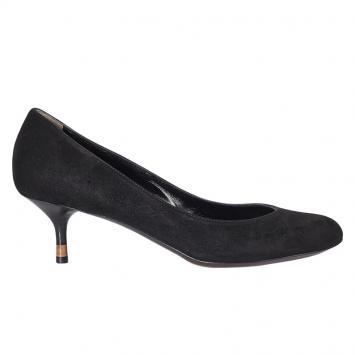 Pre Owned Fendi Black Suede Kitten Heel Pumps Size 39