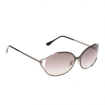 Pre Owned Fendi Gun Metal FS5166K Frame Metal Oval Sunglasses