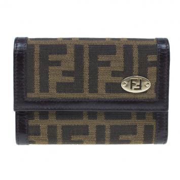 Pre Owned Fendi Brown Zucca Canvas Wallet