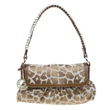 Pre Owned Fendi Giraffe Print Chef Hobo Shoulder Bag