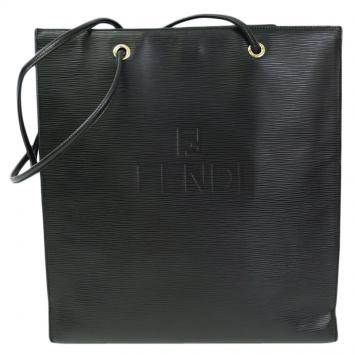 Pre Owned Fendi Black Epi Leather Vintage Tote