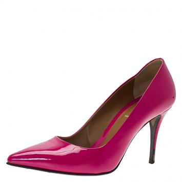 Pre Owned Fendi Pink Patent Decollete Vernice Pumps Size 36