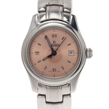 Pre Owned Fendi Pink Stainless Steel 210L Women's Wristwatch 34MM