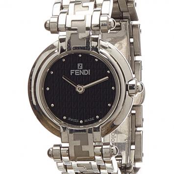 Pre Owned Fendi Black Stainless Steel 750L Women's Wristwatch 25MM