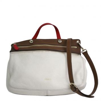 Pre Owned Furla Tricolor Leather Tote Bag