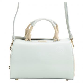 Pre Owned Furla Light Blue Leather Small Top Handle Crossbody Bag
