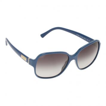 Pre Owned Giorgio Armani Blue 8020 Oversized Square Sunglasses