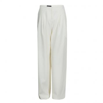 Pre Owned Giorgio Armani Cream Wide-leg Trousers S