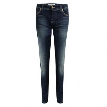 Pre Owned Giorgio Armani Indigo Denim Faded Effect Straight Fit Jeans M