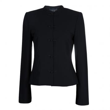Pre Owned Giorgio Armani Black Mandarin Jacket M