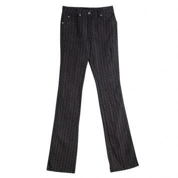 Pre Owned Giorgio Armani Black Wide Legged Textured  Jeans S 