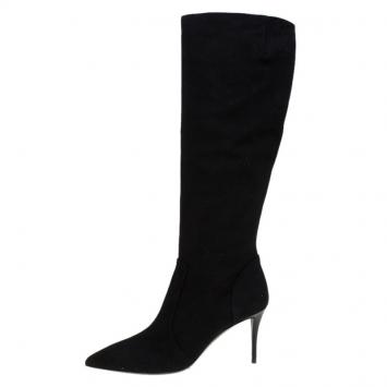 مملوكة مسبقًا Giuseppe Zanotti Black Suede Knee Boots Size 37