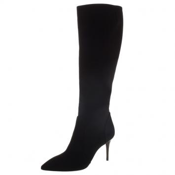 مملوكة مسبقًا Giuseppe Zanotti Black Suede Knee Boots Size 37.5