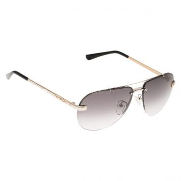 Pre Owned Givenchy Silver and Black SGV465 Aviator Sunglasses