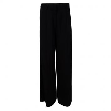 Pre Owned Givenchy Black High Waist Wide Leg Trousers M