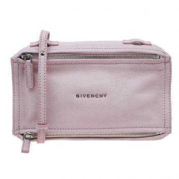 Pre Owned Givenchy Pink Leather Mini Pandora Pouch