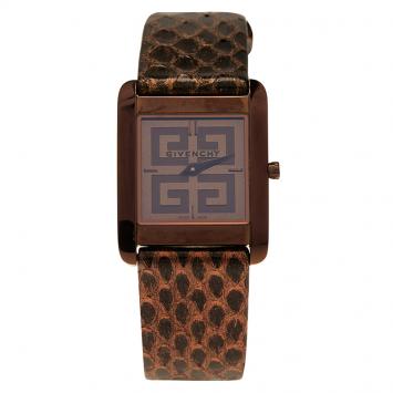 Pre Owned Givenchy Metallic Brown Stainless Steel 5200L/21 Women's Wristwatch 27MM