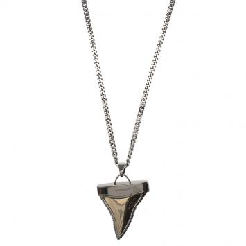 Pre Owned Givenchy Shark Tooth Gold and Silver Tone Necklace