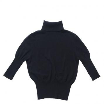 Pre Owned Givenchy Black Turtleneck Rib Knit Sweater L