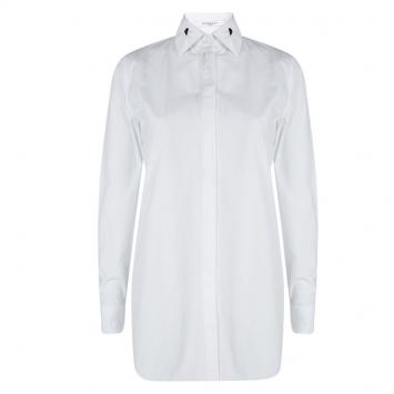 Pre Owned Givenchy White Cotton Button Front Long Sleeve Oversized Shirt S