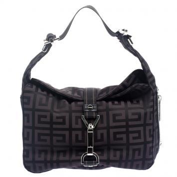 Pre Owned Givenchy Dark Brown  Nylon Signature Bag