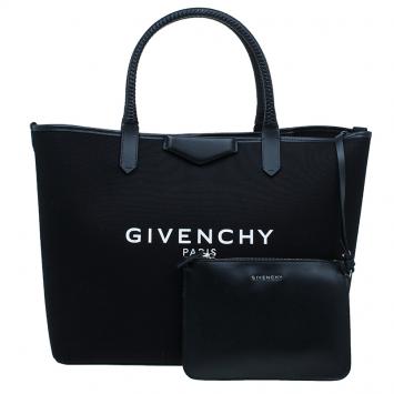 Pre Owned Givenchy Black Canvas large Antigona Shopper Tote