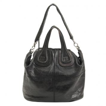 Pre Owned Givenchy Black Leather Nightingale Tote Bag