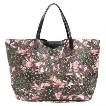 Pre Owned Givenchy Multicolor Floral Coated Canvas Antigona Shopper Tote