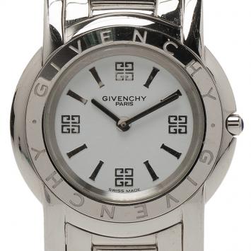 Pre Owned Givenchy White Stainless Steel Asparas Women's Wristwatch 32MM