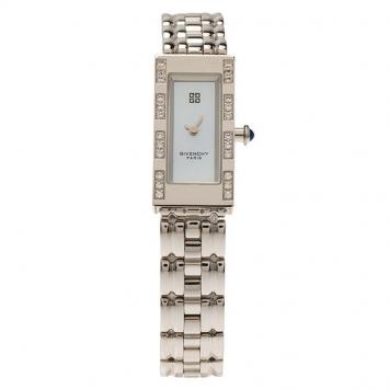 Pre Owned Givenchy Mother of Pearl Stainless Steel Apsaras Women's Wristwatch 15MM