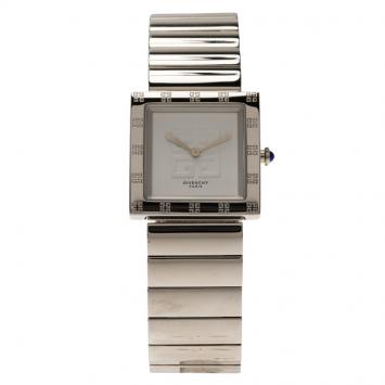 Pre Owned Givenchy White Stainless Steel Apsaras Women's Wristwatch 27MM