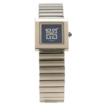 Pre Owned Givenchy Blue Stainless Steel Apsaras Women's Wristwatch 23MM