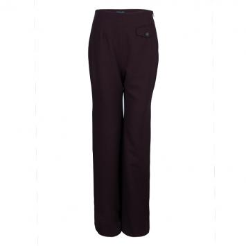 Pre Owned Gucci Burgundy Wide Leg Trousers M