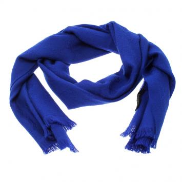 مملوكة مسبقًا Gucci Royal Blue Guccissima Wool Shawl