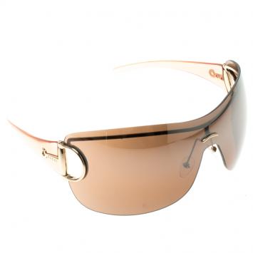 Pre Owned Gucci Brown GG 2711/S Horsebit Shield Sunglasses