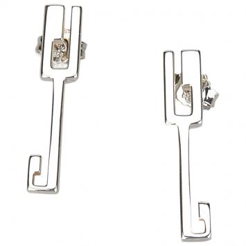 Pre Owned Gucci Silver 925 Stud Earrings