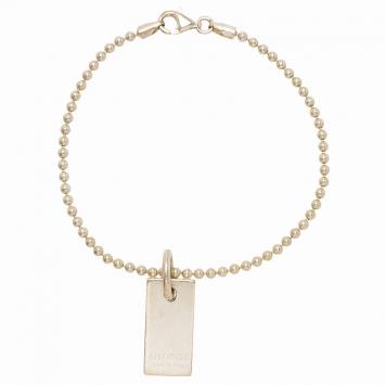 Pre Owned Gucci Tag Silver Bracelet