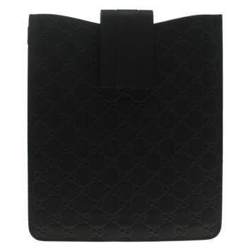 Pre Owned Gucci Black Guccissima Leather iPad Case