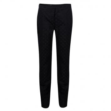 Pre Owned Gucci Black Logo Jacquard Tailored Pants M