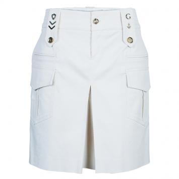 Pre Owned Gucci Cream Two Pocket Skirt M