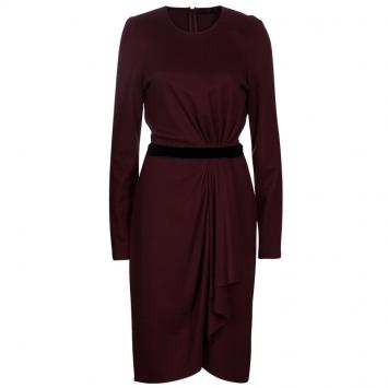Pre Owned Gucci Burgundy Long Sleeve Dress L